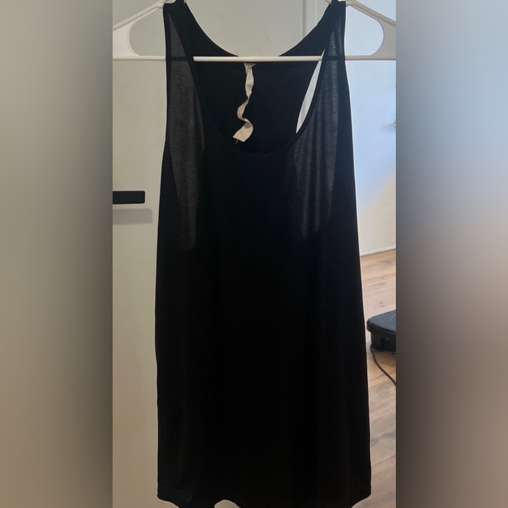 (2) lululemon athletica Sheer Black Racerback Tank Tops - 8, 10